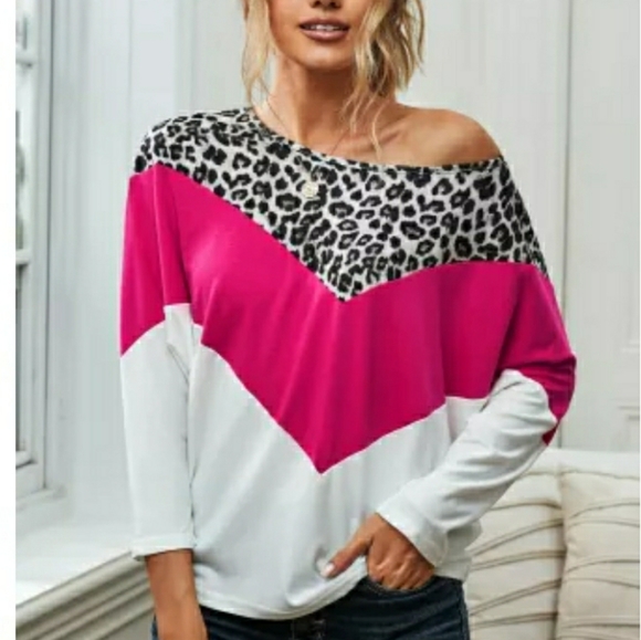 3/4 sleeve color block top - Picture 2 of 4